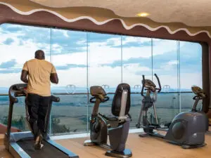Workouts back home will never feel the same after you've visited the lodge's gym-with-a-view.