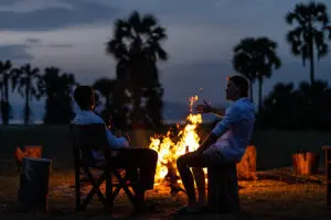 Enjoy evenings fireside and under the stars. 