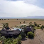 Aerial shot of Maramboi Tented Lodge.