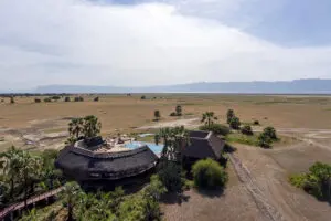 Aerial shot of Maramboi Tented Lodge.