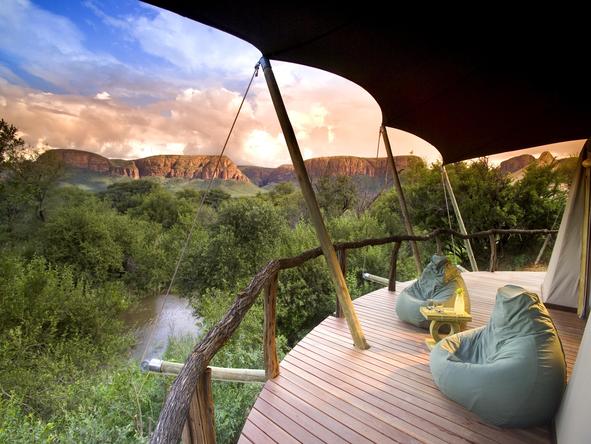 Take in the spectacular views of the Limpopo wilderness from your private viewing deck.
