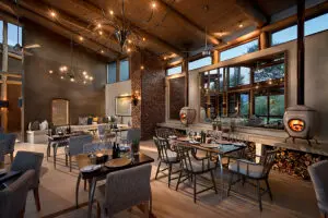 El comedor del lodge principal. 