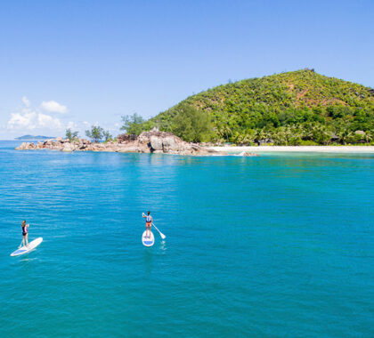 Explore the coastline with the resort stand up paddle boards.