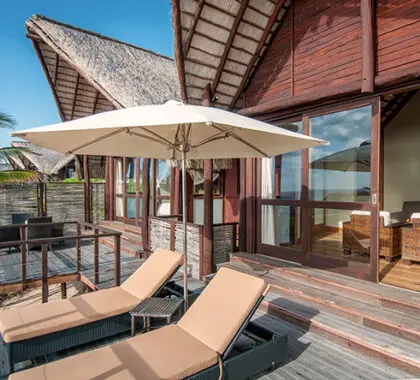 Step out of air-conditioned comfort & onto your sun-drenched deck, complete with sun loungers.