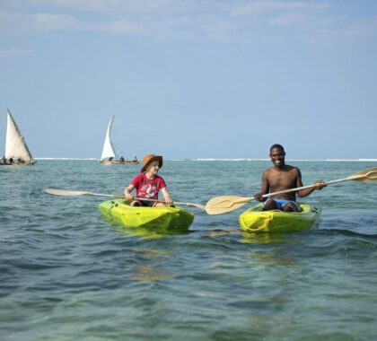 The water sports cater to all ages, allowing for the entire family to participate in their preferred activity.