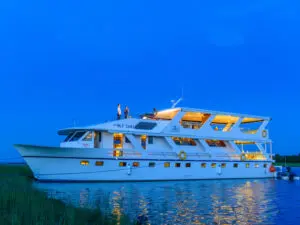 The Matusadona Lake Luxury Cruiser is one of the best boats on Kariba; it's a luxury lodge on water!
