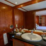 Each bathroom has a full vanity and shower.
