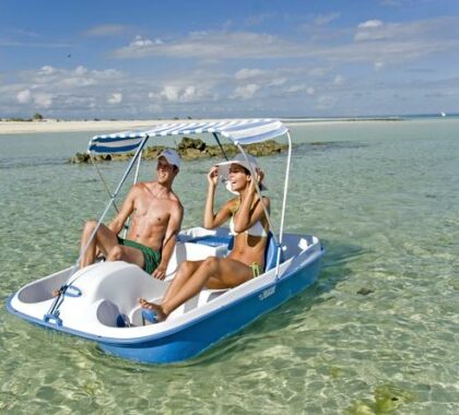 Medjumbe offers a number of great water activities, including pedal boating, snorkelling and scuba diving.