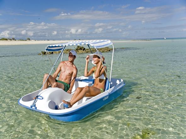 Medjumbe offers a number of great water activities, including pedal boating, snorkelling and scuba diving.