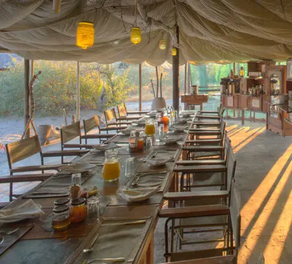 El comedor principal del campamento. 