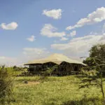 Tienda comedor del campamento Porini Lion.