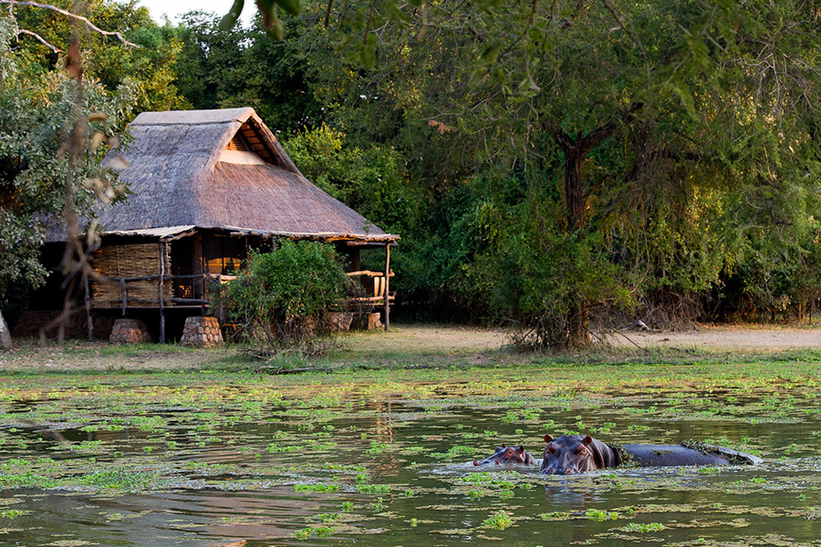 View of the Mfuwe Lodge.