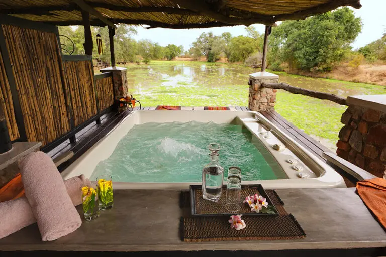 Relax in the jacuzzi.