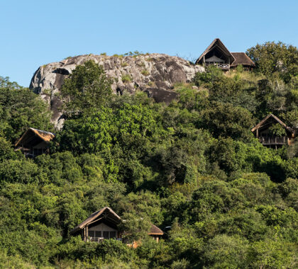 Aerial view of Mihingo Lodge.
