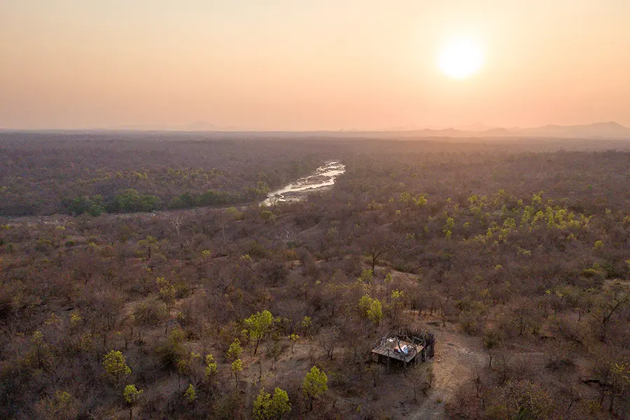 Aerial view of the starbed, a beautiful experience. 