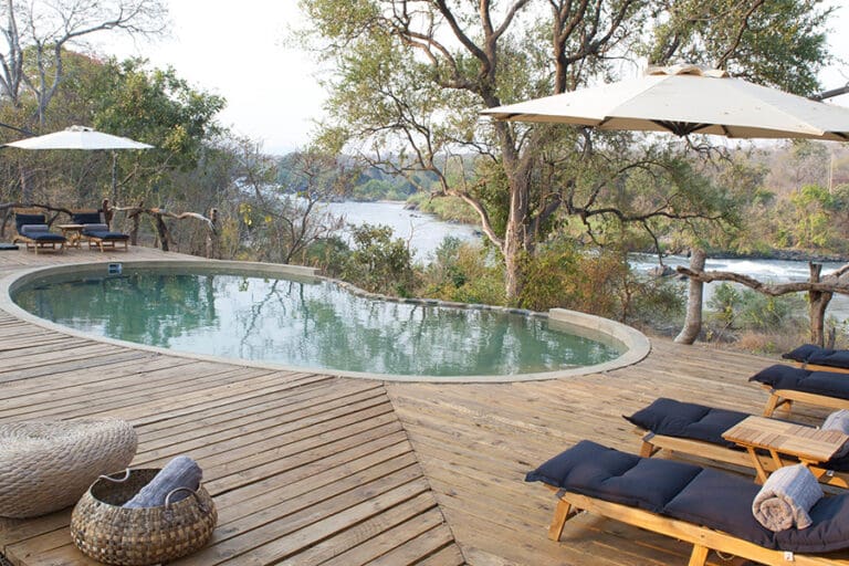 Take a refreshing dip in the pool with a view at Mkulumadzi. 