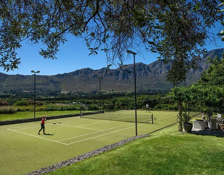Challenge your partner to a game of tennis!