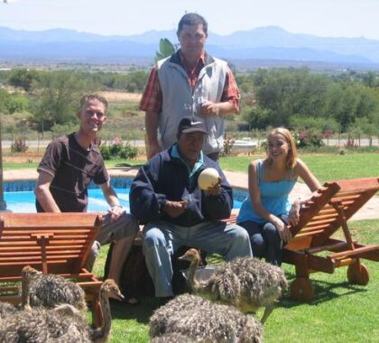 Let the local guides tell you about the fascinating ostrich products like feathers and eggs.
