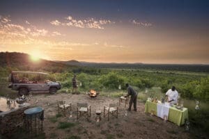 Cena nel bush di Madikwe.