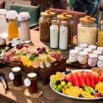 Desayuno en Morukuru Farm House.