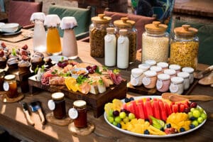 Desayuno en Morukuru Farm House.