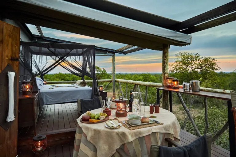 Stargaze in the comforting sky bed.