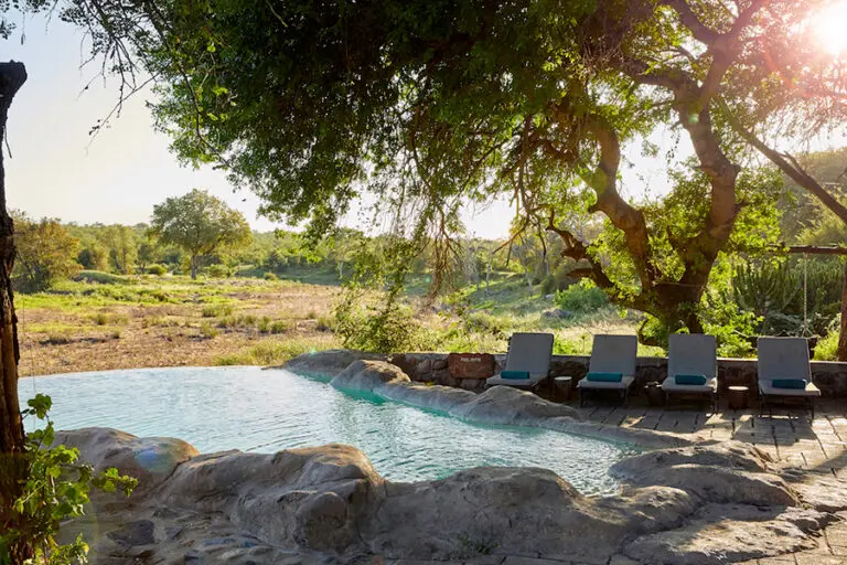 Soak up the African sun beside the pool.
