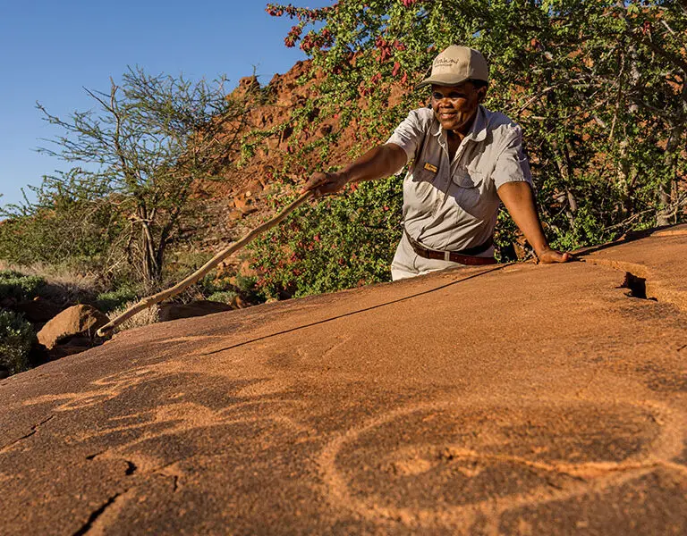 See the rock art at Twyfelfontein. 