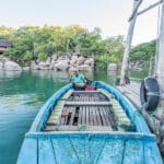 Vistas exteriores del campamento de Mumbo Island.