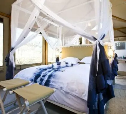 Sia che si goda della privacy della veranda o del comfort della tenda, la tranquillità del bush è garantita.