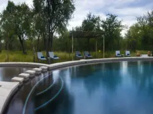 The pool has a kiddies pool and is the best place to be to cool off and soak up the abundant sunshine