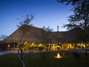 The main Bush Camp House is thatched and has a true bush camp feel to it