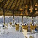 Dinner, lunch and breakfast are served on the thatched verandah with the bush being a mere step away