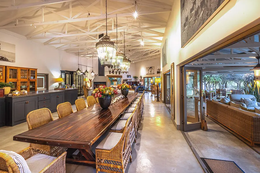 Feast on a delicious meal in the elegant dining room.
