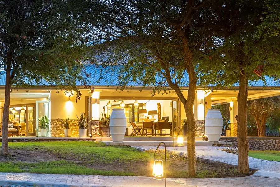 Evenings light up at Mushara Outpost.