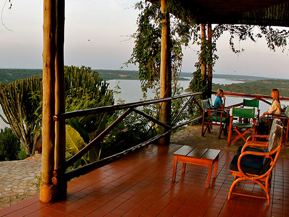 Soak up the tranquil setting of Queen Elizabeth National Park in the late afternoon as the sun sets.