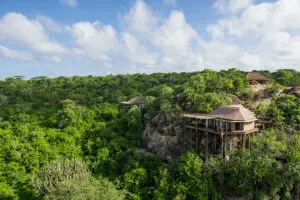 Exterior de Mwiba Lodge.