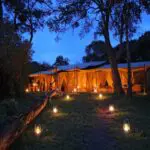 Candle light in the evening gives Naibor Luxury Camp a very romantic touch.
