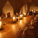 Have a delicious dinner in romantic candle light.