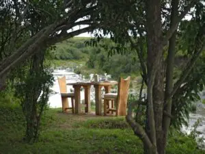 Enjoy a lone-time with someone special in a shady spot on the river.