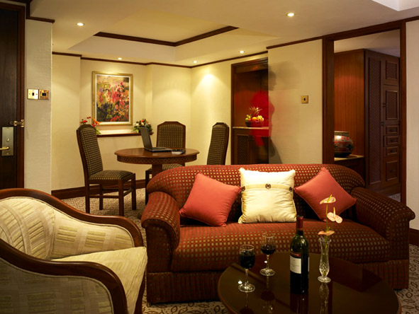 Executive Suites come complete with an expansive seating area.
