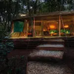 Exterior of tent