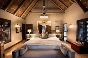 Luxury bedrooms at Ngala Safari Lodge.