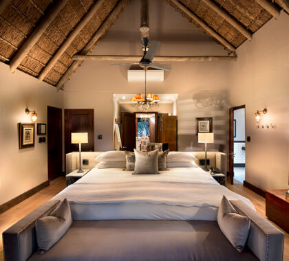Luxury bedrooms at Ngala Safari Lodge.