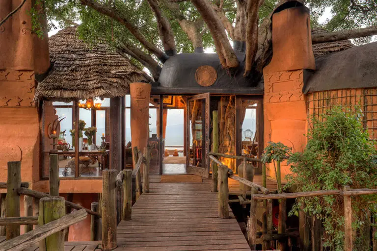 The lodge offers magnificent views.