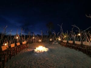 A traditional African kraal or boma offers the perfect place to gather around the nightly fire and gaze up at the southern constellations.
