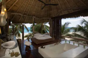 Luxurious bathrooms with incredible views.