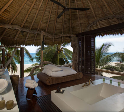 Luxurious bathrooms with incredible views.
