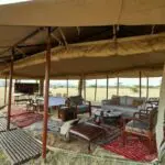 The open-sided lounge is the focal point for socialising & dining in true safari style.
