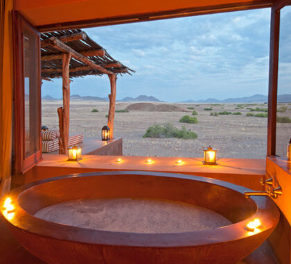 And the views don't end there! Enjoy a relaxing soak while enjoying the desert vistas.